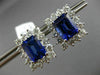 ESTATE EXTRA LARGE 8.30CT DIAMOND & TANZANITE 18KT WHITE GOLD HALO STUD EARRINGS