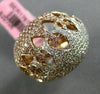 ESTATE EXTRA LARGE 2.53CT DIAMOND 18KT WHITE & ROSE GOLD OPEN FILIGREE DOME RING