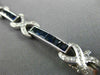 ESTATE 5.29CT DIAMOND & AAA SAPPHIRE 14KT WHITE GOLD 3D X LOVE TENNIS BRACELET