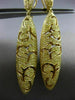 LARGE 3.16CT FANCY YELLOW DIAMOND 18KT YELLOW GOLD OPEN CANOE CLIP ON EARRINGS