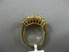 ESTATE WIDE 1.80CT DIAMOND 14KT YELLOW GOLD 3D 3 ROW PYRAMID ANNIVERSARY RING