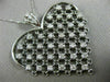 ESTATE LARGE 1.10CT DIAMOND 14K WHITE GOLD HANDCRAFTED ETOILE HEART LOVE PENDANT