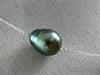 ESTATE LARGE & LONG .80CT DIAMOND & AAA TAHITIAN PEARL 14K WHITE GOLD NECKLACE