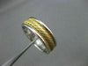 ESTATE WIDE 14KT W & Y GOLD FILIGREE ROPE DESIGN MENS WEDDING RING #ELVINA12