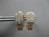 1.42CT DIAMOND 18K ROSE GOLD ROUND CLUSTER RECTANGULAR UMBRELLA HANGING EARRINGS