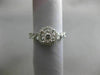 ESTATE .58CT ROUND DIAMOND 18KT WHITE GOLD DOUBLE HALO ENGAGEMENT PROMISE RING