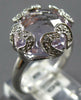 LARGE 7.89CT DIAMOND & AAA AMETHYST 14KT WHITE GOLD 3D MULTI HEART LOVE FUN RING