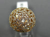 ESTATE LARGE 1.26CT DIAMOND 14KT ROSE GOLD 3D FILIGREE DOME SHAPE BUTTERFLY RING