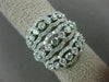 ESTATE EXTRA LARGE 3.75CT DIAMOND 18KT WHITE GOLD MULTI ROW ETOILE COCKTAIL RING
