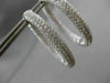 ESTATE MASSIVE 13.13CT DIAMOND 18KT WHITE GOLD OVAL DOUBLE SIDED HOOP EARRINGS