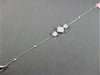 .51CT DIAMOND 18K WHITE GOLD ROUND & BAGUETTE 4 LEAF CLOVER FLOWER LOVE BRACELET