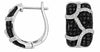WIDE 1.22CT WHITE & BLACK DIAMOND 14KT WHITE & BLACK GOLD 3D MULTI ROW EARRINGS