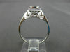 ANTIQUE WIDE .85CT AAA SAPPHIRE & DIAMOND 18KT WHITE GOLD FILIGREE RING #20678