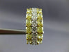 ESTATE WIDE 5.22CT WHITE & FANCY YELLOW DIAMOND 18KT 2 TONE GOLD 3 ROW EARRINGS