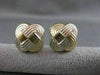 ESTATE 18KT TRI WHITE ROSE YELLOW GOLD OMEGA CLIP FILIGREE KNOT EARRINGS #21065