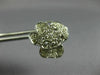 ESTATE LARGE .81CT DIAMOND 18KT WHITE GOLD 3D CLASSIC FLOWER CLIP ON EARRINGS