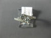 ESTATE 1.0CT ROUND DIAMOND 14KT WHITE GOLD 3D CLASSIC TWO STONE CRISS CROSS RING