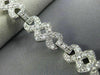 ANTIQUE WIDE 2.97CT DIAMOND 14KT WHITE GOLD 3D INFINITY TENNIS BRACELET #21888