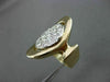 ANTIQUE LARGE .65CT DIAMOND 14KT WHITE & YELLOW GOLD OVAL COCKTAIL RING #23053