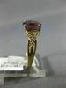 ESTATE 1.32CT DIAMOND & AAA OVAL AMETHYST 14K YELLOW GOLD 3D TRIANGULAR FUN RING