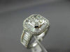ESTATE LARGE 1.92CT ROUND & BAGUETTE DIAMOND 18K WHITE GOLD OCTAGON PROMISE RING