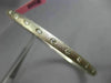 ESTATE .40CT DIAMOND 14KT WHITE GOLD 3D 11 STONE MATTE AND SHINY BANGLE BRACELET