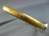 ESTATE LARGE .74CT DIAMOND 18K WHITE & YELLOW GOLD MATTE & SHINY BANGLE BRACELET