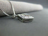 ESTATE .50CT PRINCESS DIAMOND SOLITARE 14KT W  GOLD FILIGREE SQUARE PENDANT 4240