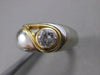 ANTIQUE ART DECO EURO MINE DIAMOND 14KT WHITE GOLD COCKTAIL FILIGREE RING #21489