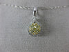 ESTATE .43CT WHITE & FANCY YELLOW DIAMOND 14KT 2 TONE GOLD 3D TEAR DROP PENDANT