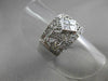 ESTATE LARGE 1.0CT DIAMOND 18K WHITE GOLD PRINCESS CUT OPEN FILIGREE RING #20460