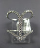ESTATE LARGE .50CT DIAMOND 18KT WHITE GOLD 3D CLASSIC ANCHOR LOVE RING