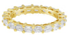 2.11CT DIAMOND 14KT YELLOW GOLD 3D OVAL & EMERALD CUT ETERNITY ANNIVERSARY RING