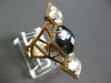 8.16CT DIAMOND & AAA BLUE TOPAZ & WHITE QUARTZ 14KT ROSE GOLD MULTI SHAPE RING
