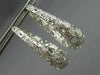 ESTATE LARGE & WIDE .50CT DIAMOND 14KT WHITE GOLD FILIGREE HOOP HANGING EARRINGS