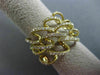 ESTATE LARGE 1.22CT DIAMOND 18K 2 TONE GOLD 3D MULTI WAVE SEMI ETERNITY FUN RING