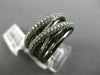 ESTATE WIDE 1.31CT DIAMOND 18KT BLACK GOLD 3D MULTI ROW CRISS CROSS LOVE RING