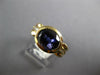 2.12CT DIAMOND & AAA IOLITE 14KT YELLOW GOLD 3D OVAL SEMI BEZEL ENGAGEMENT RING