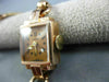 ANTIQUE WIDE LUSSERNA 14KT ROSE GOLD CLASSIC SQUARE SWISS LADIES WATCH #501