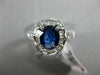 ESTATE WIDE 2.32CT DIAMOND & SAPPHIRE 18K WHITE GOLD 3D FILIGREE ENGAGEMENT RING