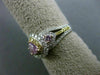ESTATE GIA .79CT DIAMOND 18KT TRI COLOR GOLD 3D PEAR SHAPE HALO ENGAGEMENT RING