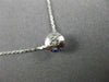 ESTATE .15CT ROUND CUT DIAMOND 14K WHITE GOLD 3D CLASSIC SOLITAIRE PENDANT #4332