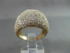 ESTATE EXTRA LARGE 3.83CT DIAMOND 14KT ROSE GOLD MULTI ROW PAVE RING BEAUTIFUL!