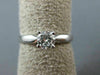 ESTATE .40CT DIAMOND 14KT WHITE GOLD 3D ROUND SOLITAIRE ENGAGEMENT RING #22332