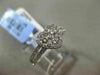 ESTATE LARGE .75CT DIAMOND 18KT WHITE GOLD DOUBLE BAND 3 DIMENSIONAL HEART RING