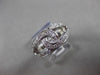 ANTIQUE WIDE .70CT DIAMOND 14KT WHITE GOLD OPEN LOVE INFINITY FUN RING #11096