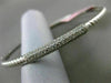 ESTATE .82CT DIAMOND 14KT WHITE GOLD 3D PAVE ROPE DESIGN BANGLE BRACELET