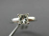 ESTATE .51CT PRINCESS DIAMOND PLATINUM CLASSIC SOLITAIRE ENGAGEMENT RING #20209