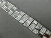 ESTATE WIDE & LONG 4.36CT DIAMOND 18KT WHITE GOLD 3D MULTI ROW UNISEX BRACELET