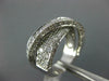 ESTATE WIDE 1.50CT DIAMOND 14KT WHITE GOLD 3D CRISS CROSS ANNIVERSARY RING #1040